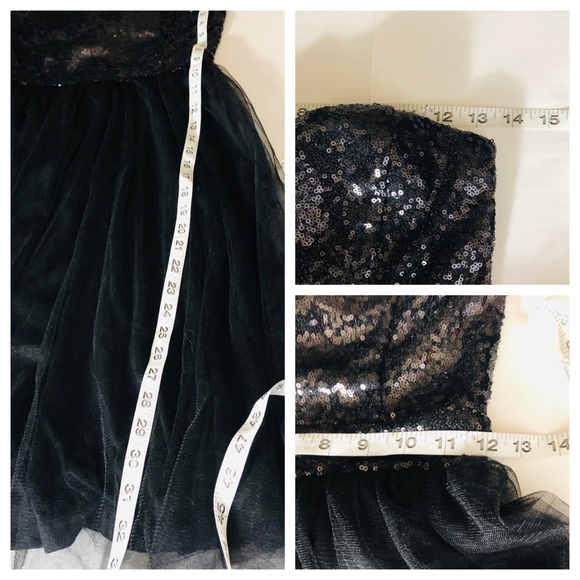 NWTS Symphony Strapless Sequin Tulle Midi Dress - Picture 6 of 7